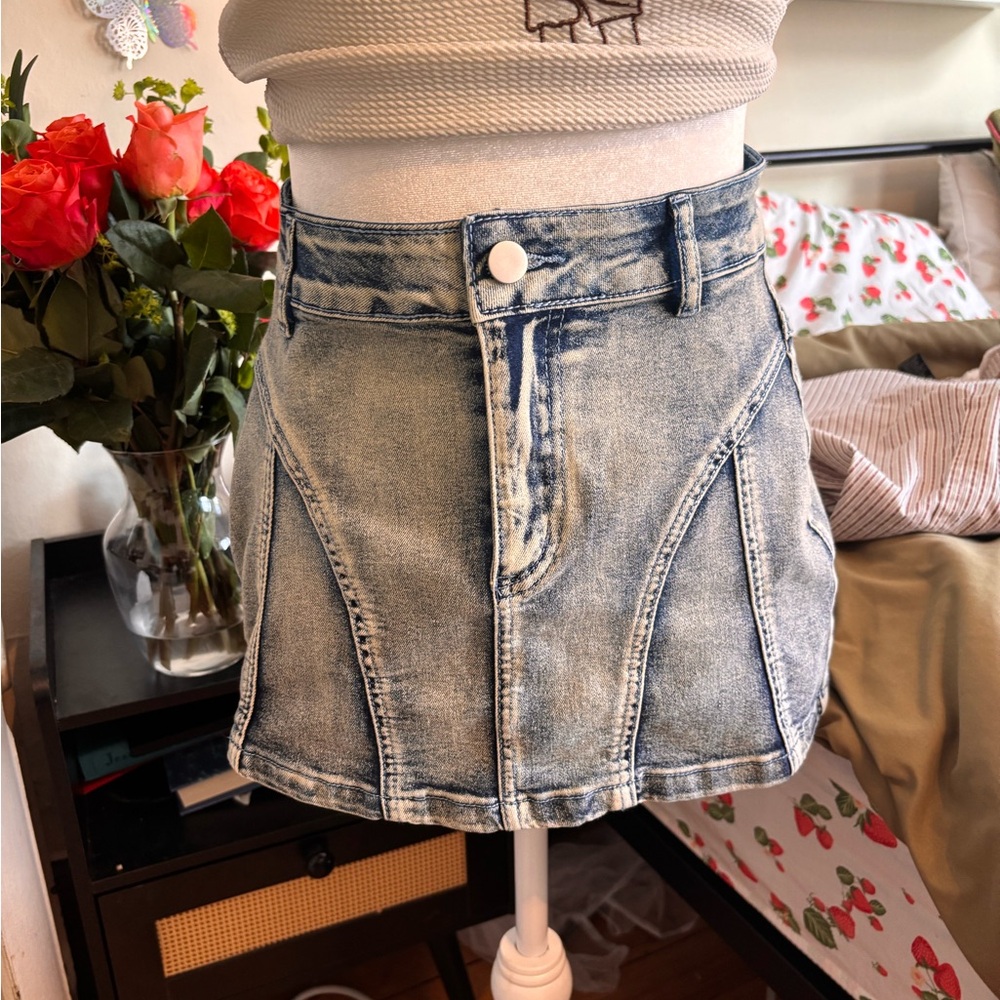 Denim Mini Skirt